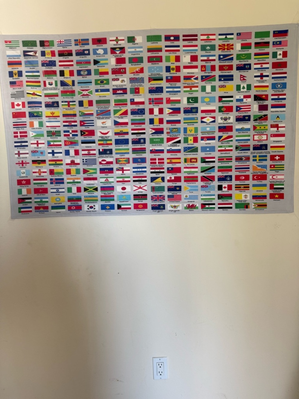 World Flags Poster Wall Decor - Multicolor